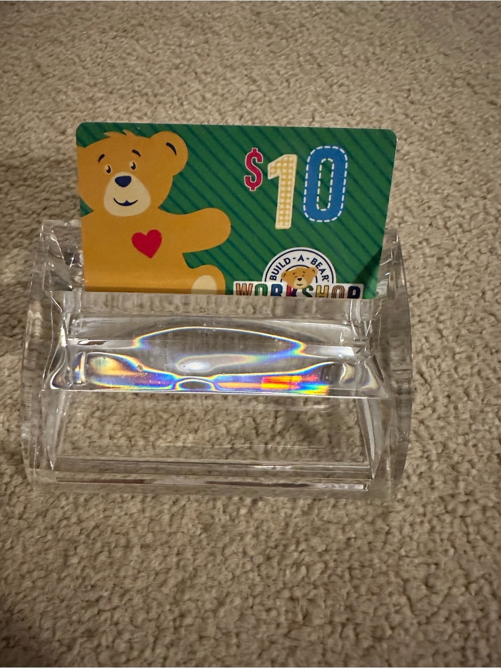 Plastic Clear Business Card Holder Angeled holder.